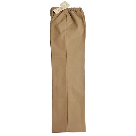 Vintage 70s E-Z Fit Beige Straight Leg High Waist Pants Size XS Short NWT - Picture 4 of 10